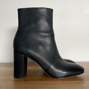Vince Brannen leather high heel ankle boots black 38.5/8.5 (fits 39/9) Worn once